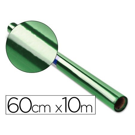 Papel celofan liderpapel rollo verde 0,60 x 10 mt