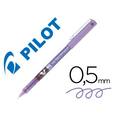 Rotulador pilot punta aguja v-5 violeta 0.5 mm