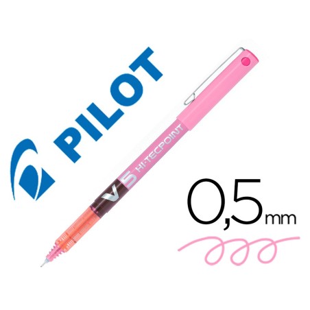 Rotulador pilot punta aguja v-5 rosa 0.5 mm