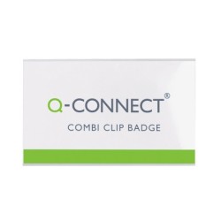Identificador con pinza e imperdible q-connect kf01567 54x90 mm