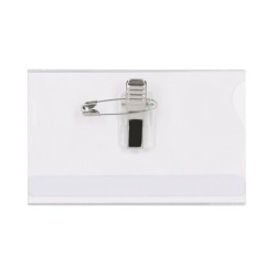 Identificador con pinza e imperdible q-connect kf01567 54x90 mm