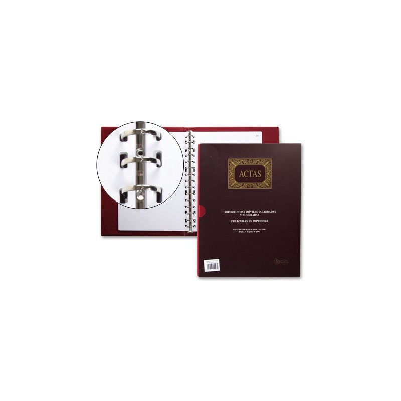 Libro miquelrius din a4 actas con 100 hojas movibles