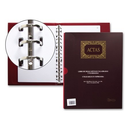 Libro miquelrius din a4 actas con 100 hojas movibles