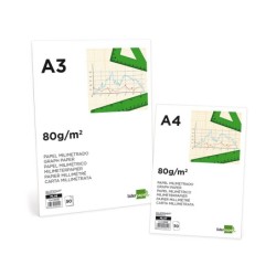 Bloc papel milimetrado liderpapel encolado 297x420 mm 50 hojas 80g/m2