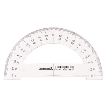 Semicirculo liderpapel 14 cm plastico