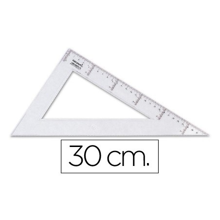 Cartabon liderpapel 30 cm plastico cristal