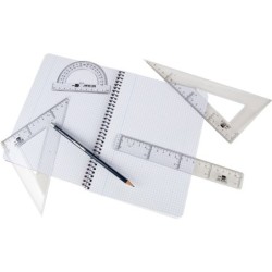 Escuadra liderpapel 30 cm plastico cristal