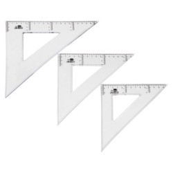 Escuadra liderpapel 30 cm plastico cristal