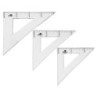Escuadra liderpapel 30 cm plastico cristal