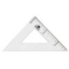Escuadra liderpapel 20 cm plastico cristal