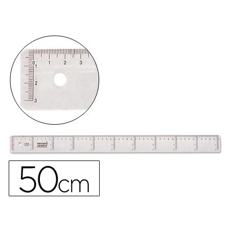 Regla liderpapel plastico cristal 50 cm