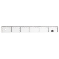 Regla liderpapel plastico cristal 30 cm