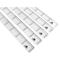 Regla liderpapel plastico cristal 30 cm