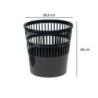 Papelera plastico q-connect 15 litros rejilla color negro 285x290 mm