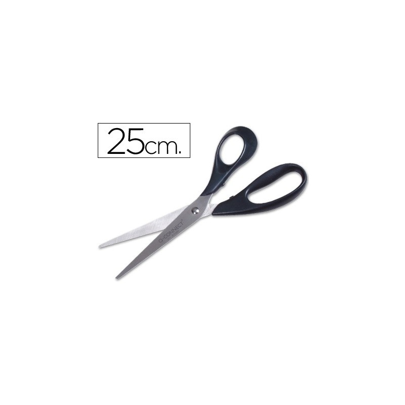 Tijera oficina q-connect inoxidable 10\ 25 cm blister