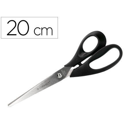 Tijera oficina q-connect inoxidable 8\ 20 cm blister