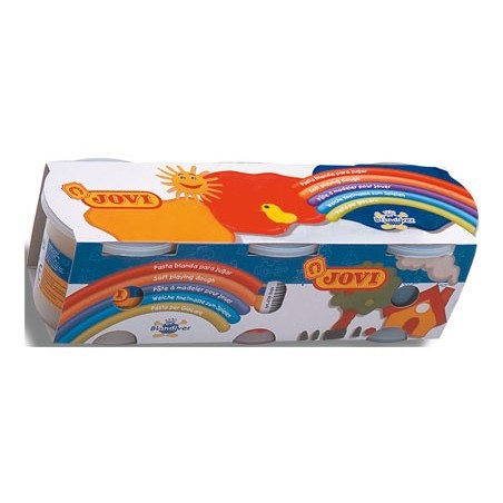 Pasta jovi blandiver caja de 3 botes amarillo/azul/rojo