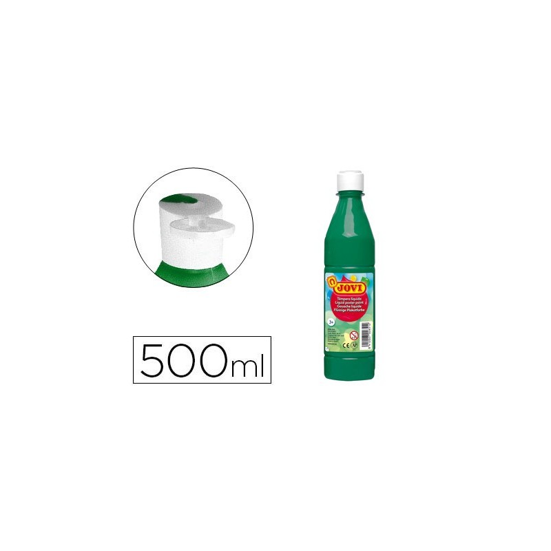 Tempera liquida jovi escolar 500 ml verde oscuro