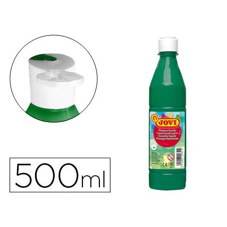 Tempera liquida jovi escolar 500 ml verde oscuro