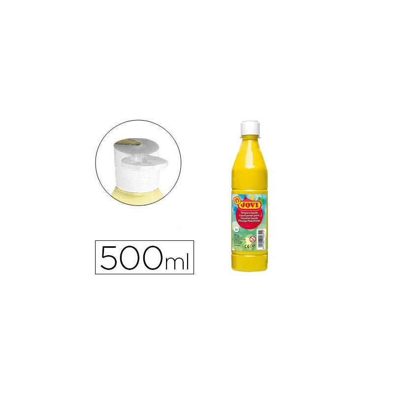 Tempera liquida jovi escolar 500 ml amarillo claro
