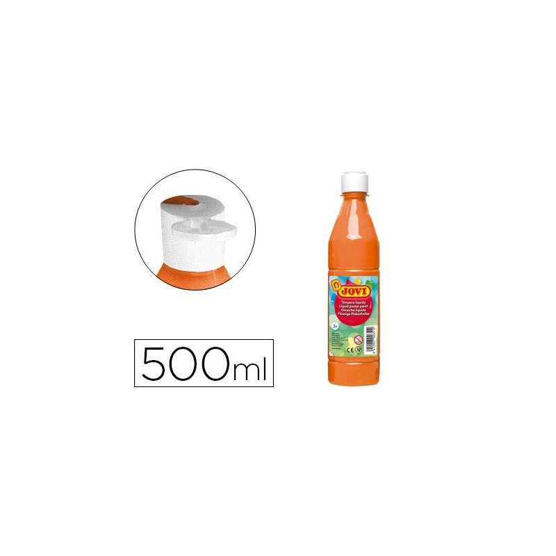 Tempera liquida jovi escolar 500 ml naranja