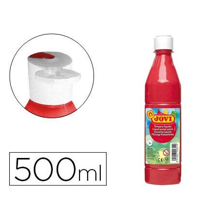 Tempera liquida jovi escolar 500 ml bermellon
