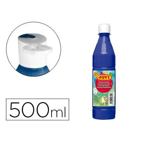 Tempera liquida jovi escolar 500 ml azul ultramar