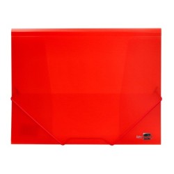 Carpeta liderpapel gomas solapas 34960 polipropileno din a4 rojo translucido