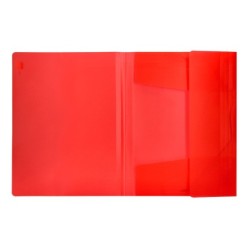 Carpeta liderpapel gomas solapas 34960 polipropileno din a4 rojo translucido
