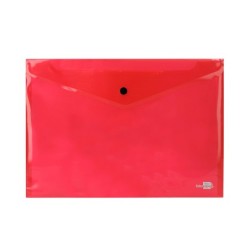 Carpeta liderpapel dossier broche 34040 polipropileno din a4 roja transparente 50 hojas