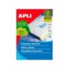 Etiqueta adhesiva apli 1281 210x297 mm fotocopiadora laser ink-jet caja con 100 hojas din a4