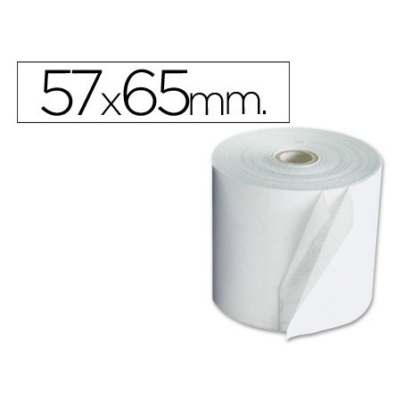 Rollo sumadora q-connect electro 57 mm ancho x 65 mm diametro copiativo con 2 hojassin bisfenol a