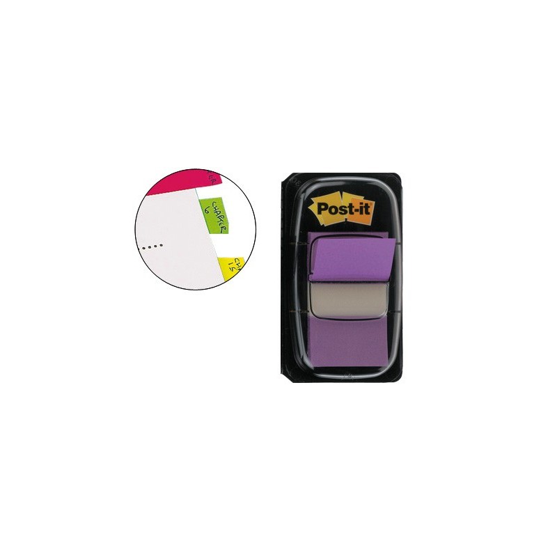Banderitas separadoras 680-8 violeta dispensador de 50 unidades