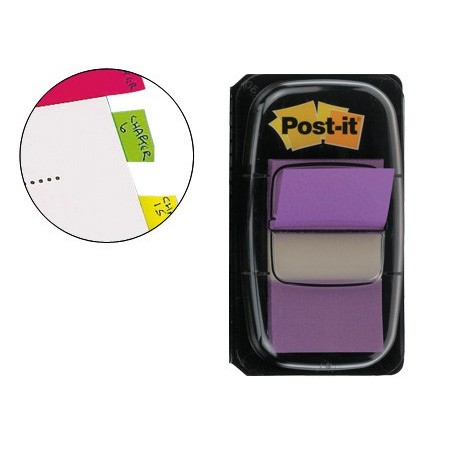 Banderitas separadoras 680-8 violeta dispensador de 50 unidades