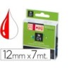 Cinta dymo 1000 rojo-blanco 12mm x 7mt d1