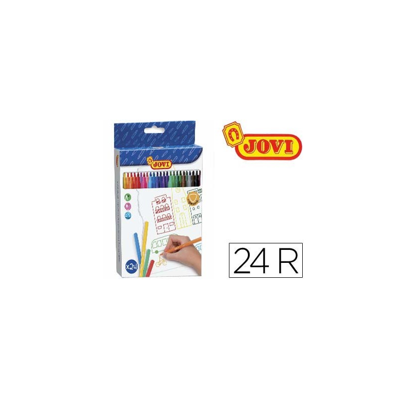 Rotulador jovi slim caja de 24 unidades colores surtidos