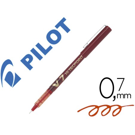 Rotulador pilot punta aguja v-7 rojo 0.7 mm