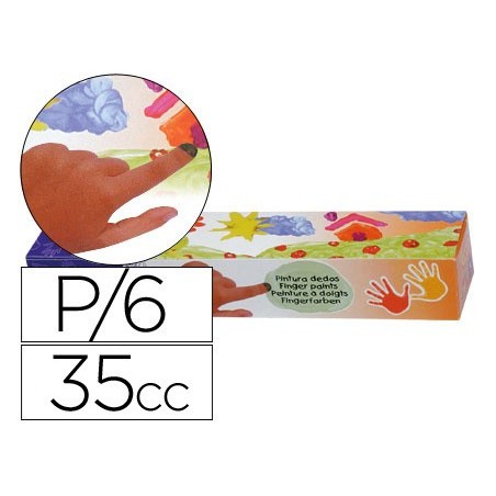 Pintura a dedos jovi 35 cc 5 colores surtidos