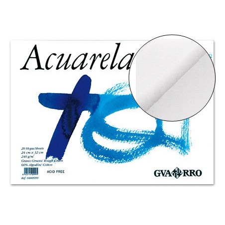 Bloc dibujo acuarela din a3 encolado 32.5x46 cm 20 h de 240 gr/m2