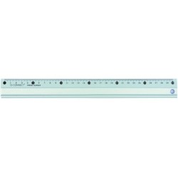 Regla q-connect metalica aluminio 30 cm