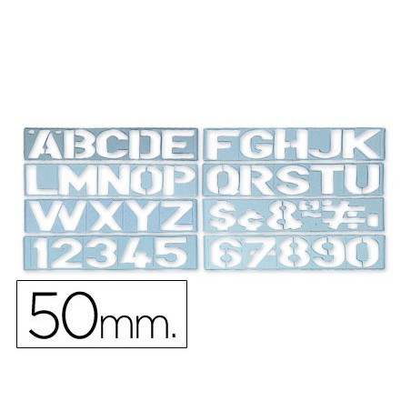 Plantilla liderpapel rotulacion 1700 letras y numeros 50 mm