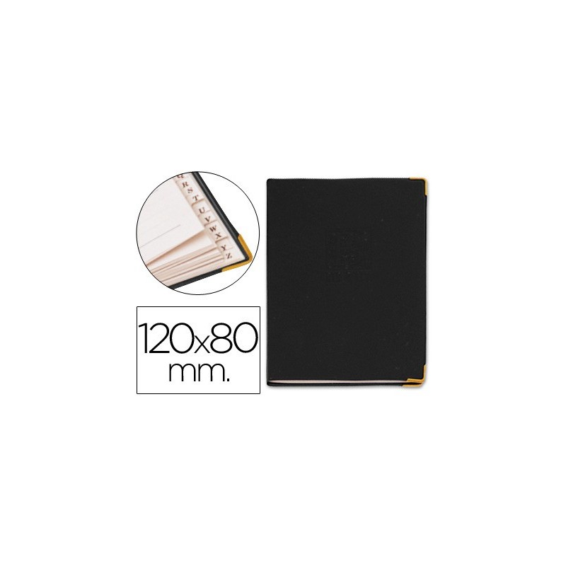 Listin telefonico q-connect tapa flexible con cantonera dorada 120x80 mm