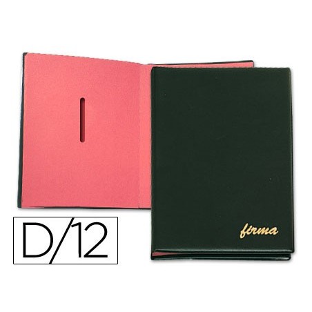 Portafirmas pardo 0874 12 departamentos color negro