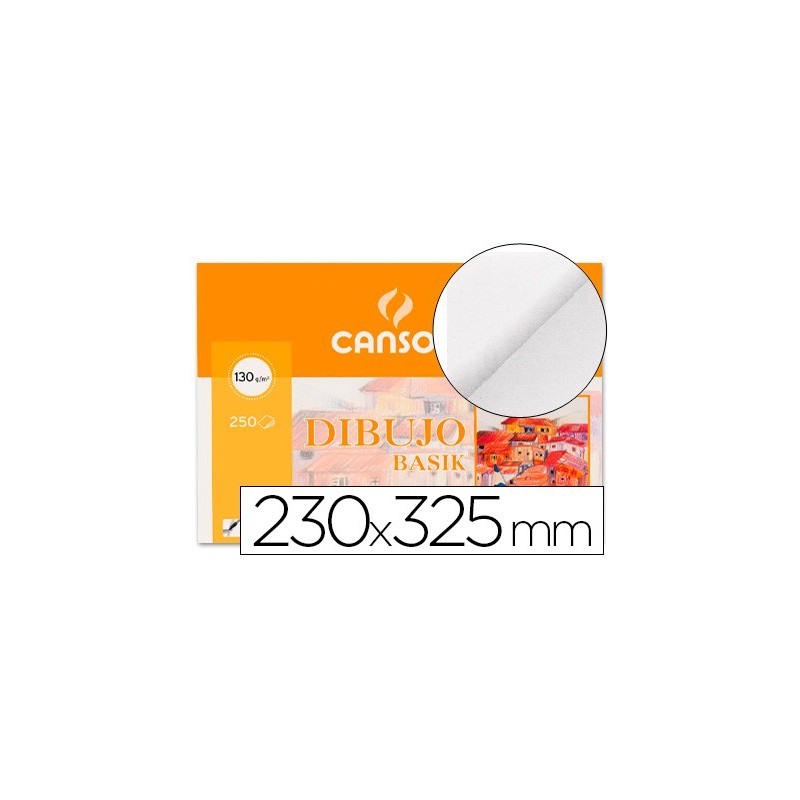 Papel dibujo basik 23x32.5 cm 130 gr sin recuadro