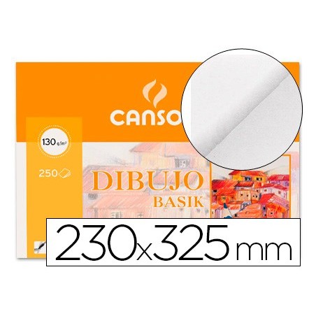 Papel dibujo basik 23x32.5 cm 130 gr sin recuadro