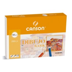 Papel dibujo basik 23x32.5 cm 130 gr sin recuadro