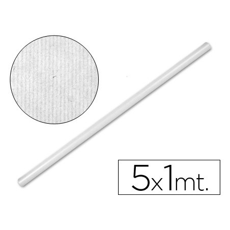 Papel kraft liderpapel blanco rollo 5x1 mt