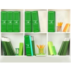 Caja archivo definitivo plastico liderpapel lomo 100 mm verde 360x100x260 mm