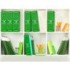 Caja archivo definitivo plastico liderpapel lomo 100 mm verde 360x100x260 mm