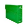 Caja archivo definitivo plastico liderpapel lomo 100 mm verde 360x100x260 mm